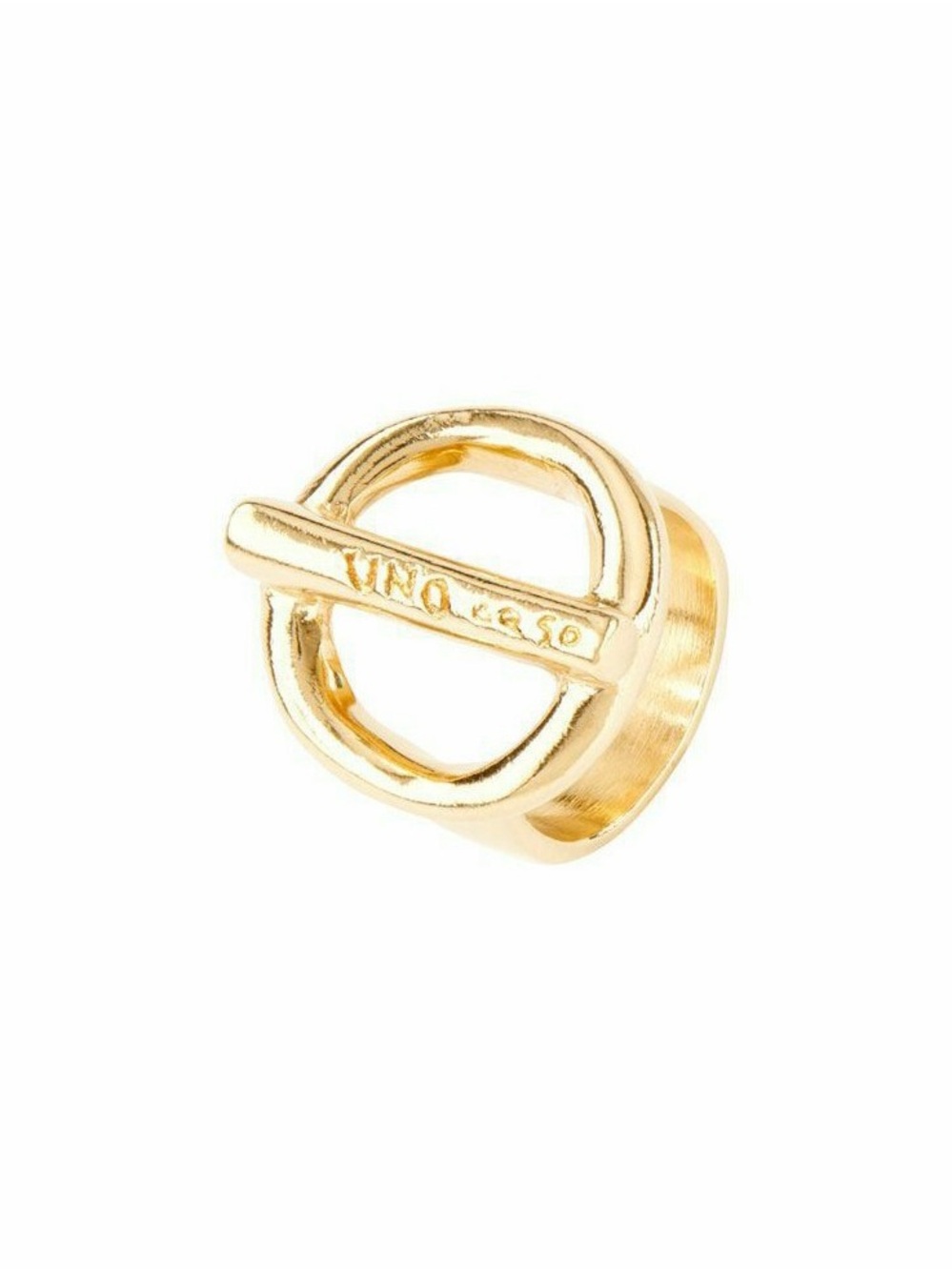 NWT UNO de 50 "On/Off" 18k Gold Plated Ring - Size 8.5 - Picture 13 of 14